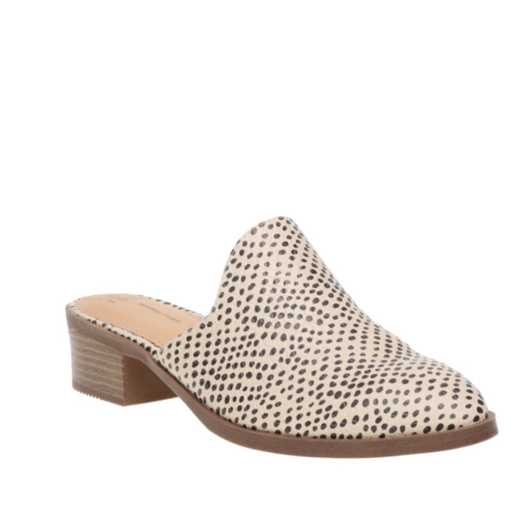 Time and Tru animal print mule platform loafer